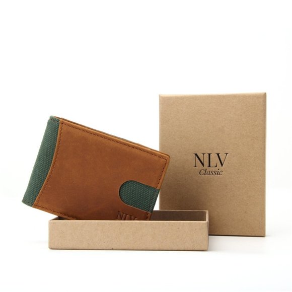NLV Classic Men's Leather Wallet Billfold RFID - Picture 1 of 8